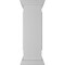 Ekena Millwork 12"W x 40"H Straight Newel Post with Panel, Peaked Capital & Base Trim (Installation kit included) NWL12X40SPP0B0 - alternate 3